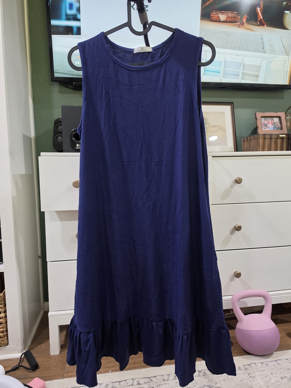 !it jeans Classic Crewneck Dress in Navy Blue
